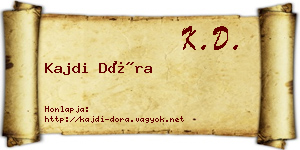 Kajdi Dóra névjegykártya